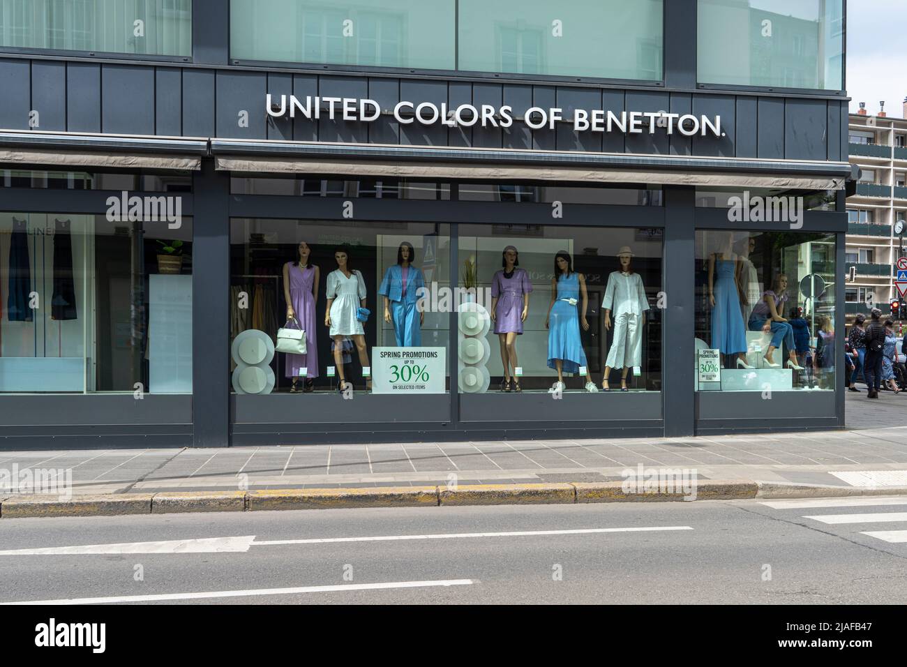 Luxembourg city, May 2022. Outdoor view of the United Colors of Benetton  brand shop in the city center Stock Photo - Alamy