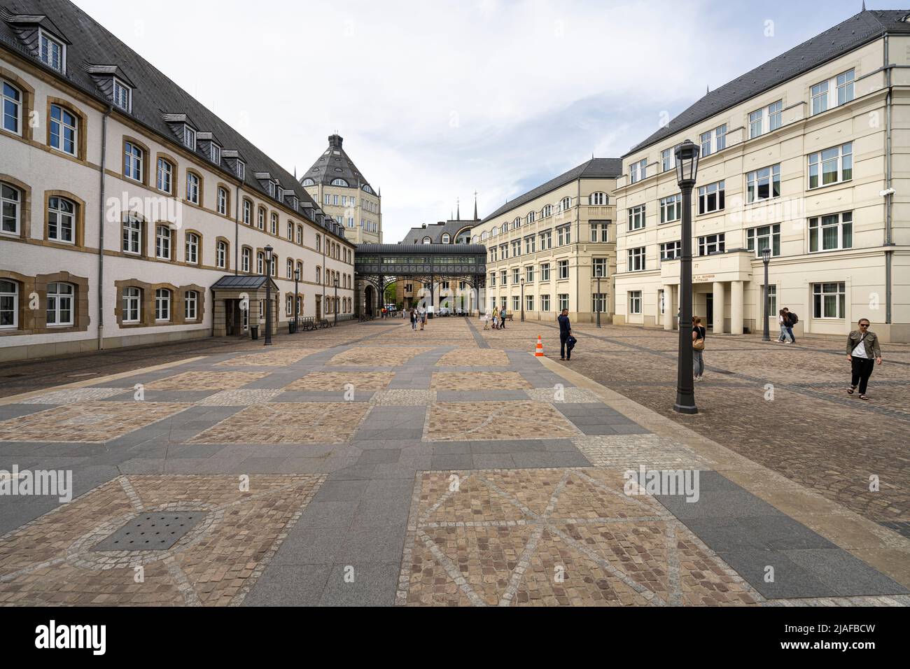 Luxembourg city, May 2022.  panoramic view of the Judicial City Stock Photo