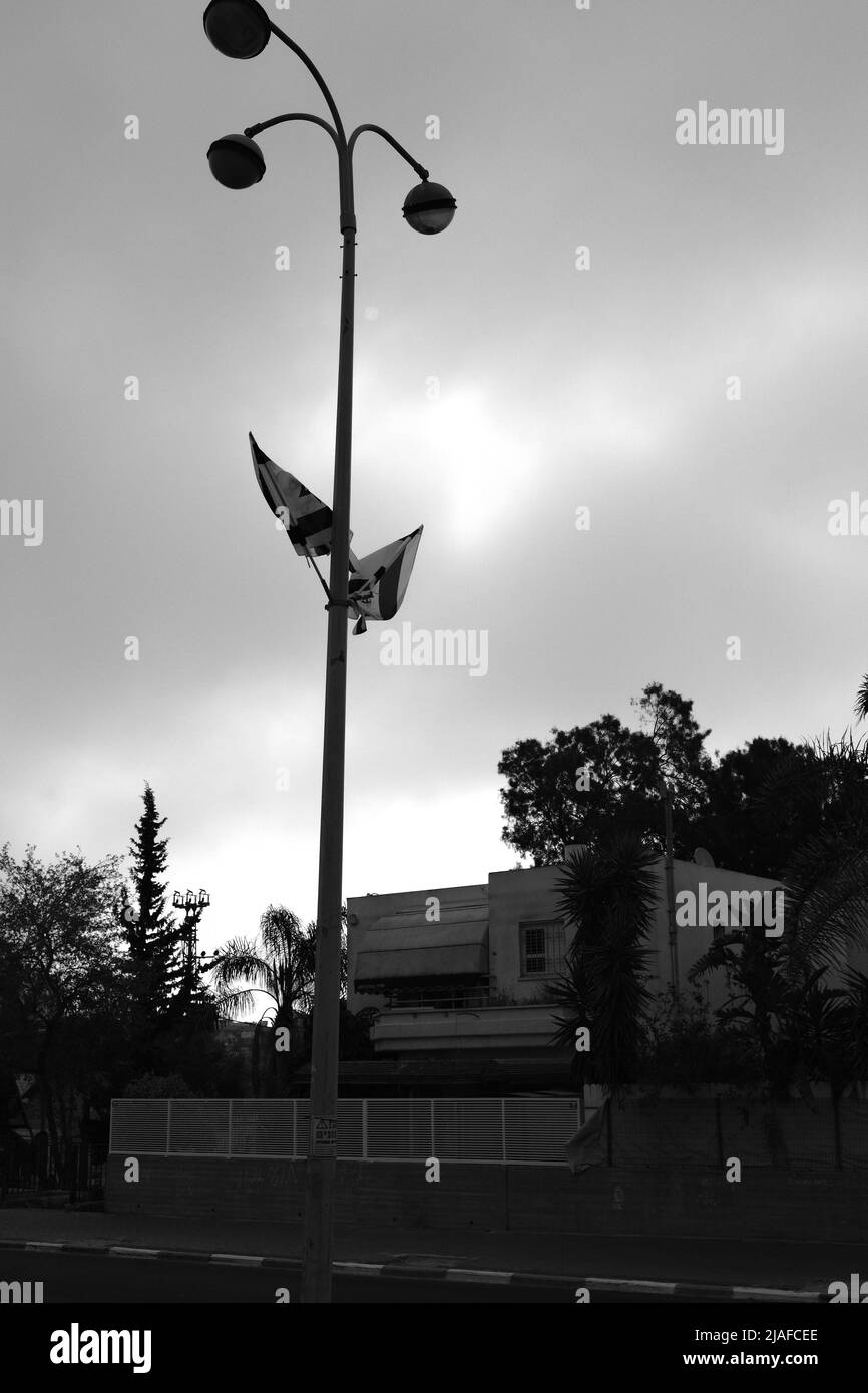 Lamp post street Black and White Stock Photos & Images - Alamy