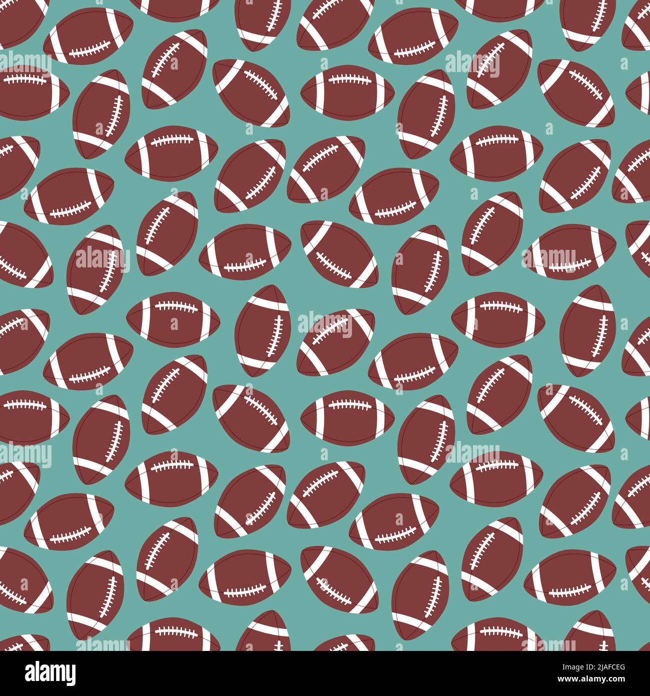 American football pattern. Seamless sports background. Brown balls on