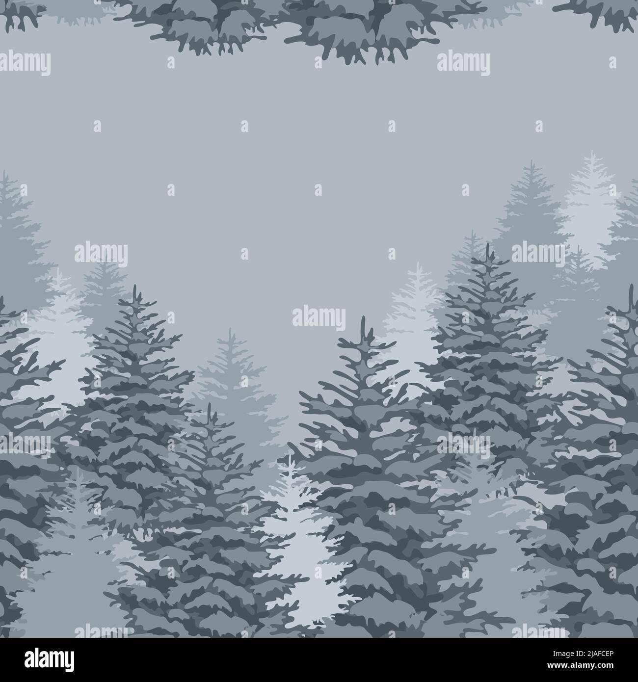 Seamless pattern with a forest. Vector illustration Stock Vector Image ...
