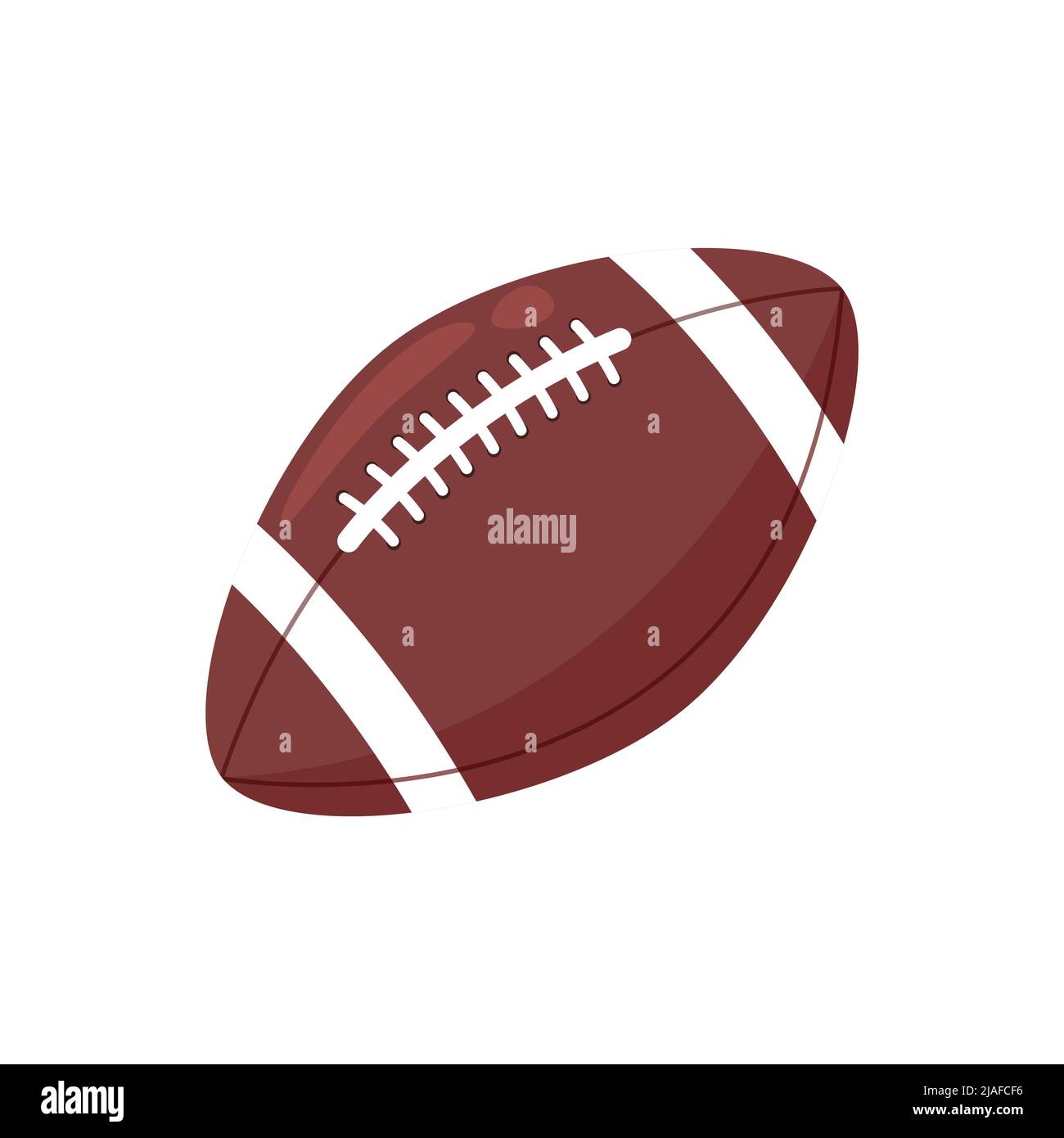 Ball for american football isolated. Sports equipment. Vector flat