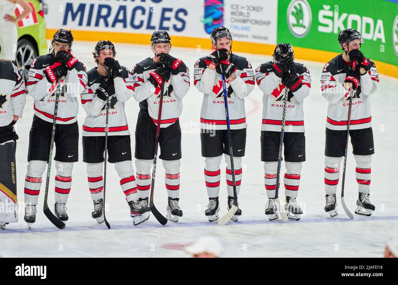 Team Canada sad in the match FINLAND, Canada. , . Season 2021/2022 Credit: Peter Schatz/Alamy Live News Stock Photo