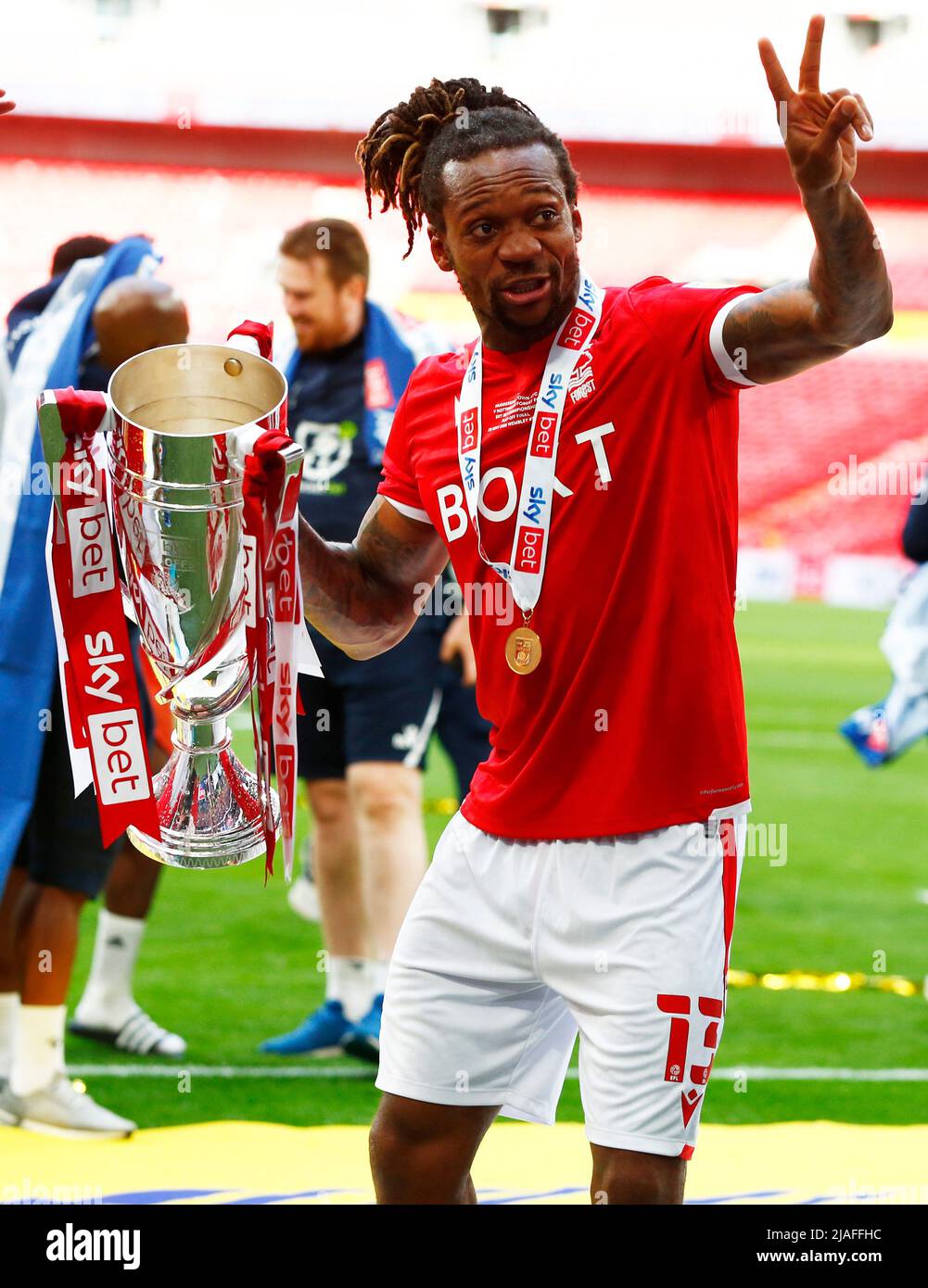 Nottingham forest play off final trophy hires stock photography and