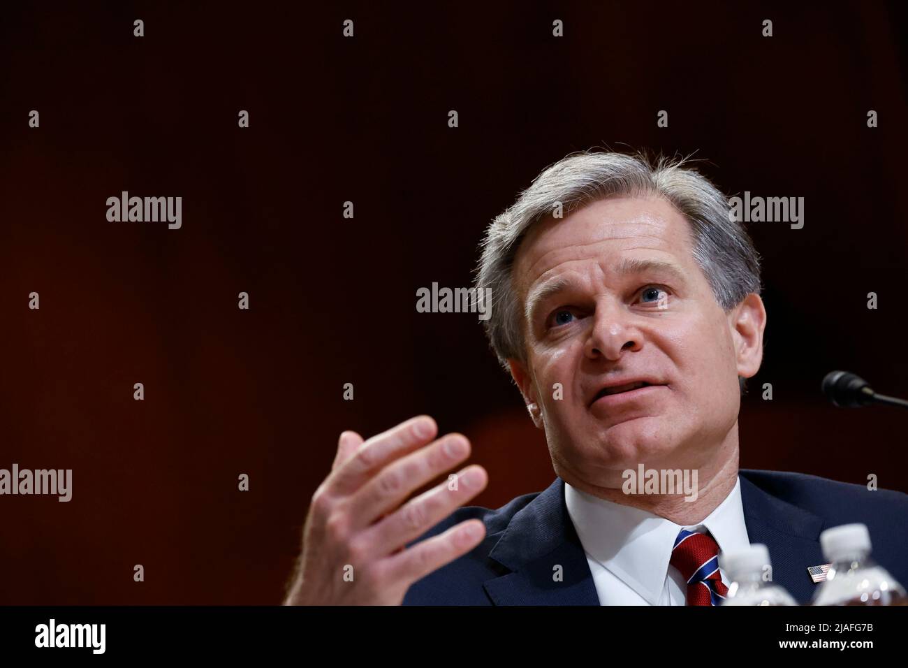 Washington, DC, USA. 25th May, 2022. Christopher Wray, director of the Federal Bureau of