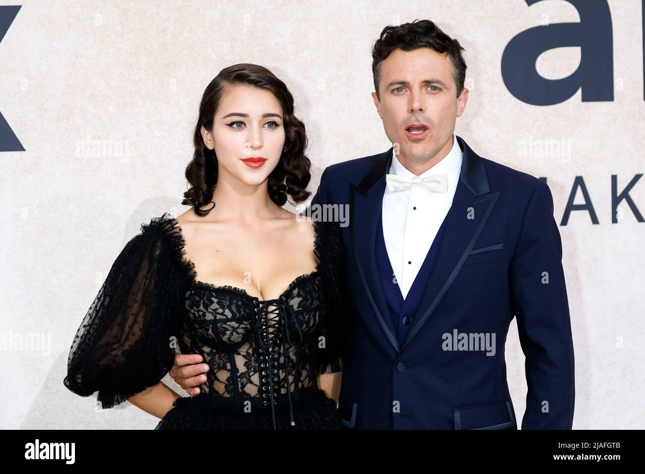 Caylee Cowan, Casey Affleck attending the premiere of the movie