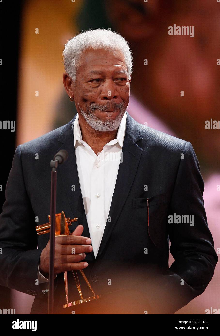ARCHIVE PHOTO: The actor Morgan FREEMAN celebrates his 85th birthday on June 1, 2022, actor Morgan FREEMAN receives the Golden Camera in the international life's work category, 47th presentation of the Golden Camera, the film and television prize of the HOERZU magazine in the Axel publishing house in Berlin Springer AG in Berlin on February 4th, 2012. pool photo Stock Photo