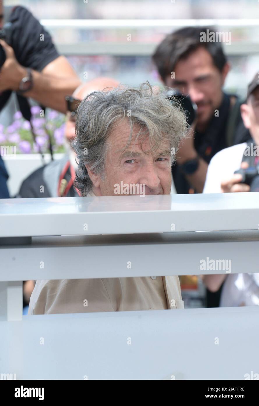 May 28, 2022, CANNES, France: CANNES, FRANCE - MAY 28: FranÃ§ois Cluzet attends the photocall for ''Mascarade'' during the 75th annual Cannes film festival at Palais des Festivals on May 28, 2022 in Cannes, France. (Credit Image: © Frederick Injimbert/ZUMA Press Wire) Stock Photo