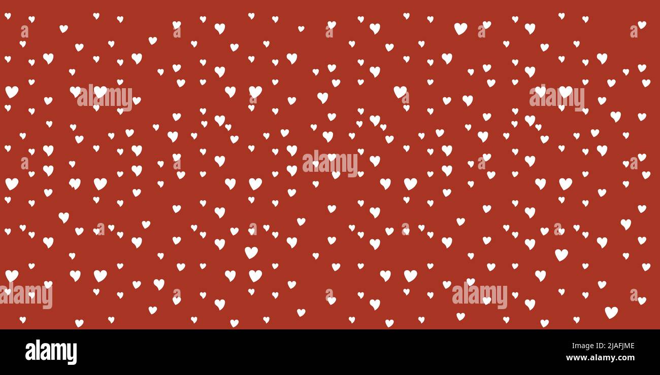 Seamless background pattern illustration on red background with loves Stock Vector