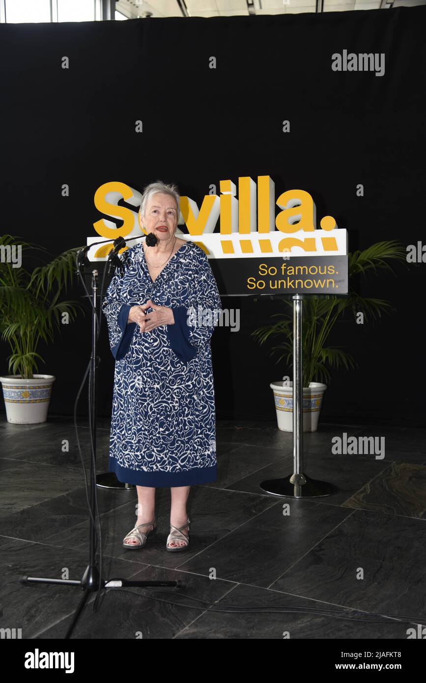 Sevilla, Spain. 30th May, 2022. Delivery of the Seville 2022 medals on the occasion of the day of San Fernando, patron saint of the city. Seville May 30, 2022. In picture: actress Maria Galiana Entrega de las medallas de Sevilla 2022 con motivo del día de San Fernando, patrón de la ciudad. Sevilla 30 de Mayo de 2022 843/Montse/Cordon Press Credit: CORDON PRESS/Alamy Live News Stock Photo