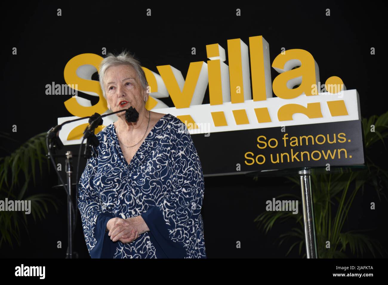 Sevilla, Spain. 30th May, 2022. Delivery of the Seville 2022 medals on the occasion of the day of San Fernando, patron saint of the city. Seville May 30, 2022. In picture: actress Maria Galiana Entrega de las medallas de Sevilla 2022 con motivo del día de San Fernando, patrón de la ciudad. Sevilla 30 de Mayo de 2022 843/Montse/Cordon Press Credit: CORDON PRESS/Alamy Live News Stock Photo