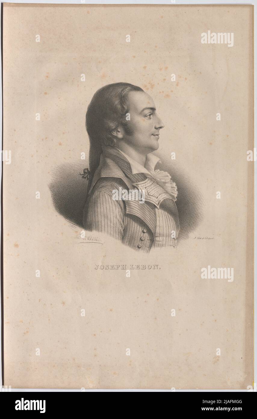 Joseph Lebon. Francois Seraphin Delpech (1778—1825), lithographer, after: Zephirin Felix Jean Marius Belliard (1798—1861), artist Stock Photo