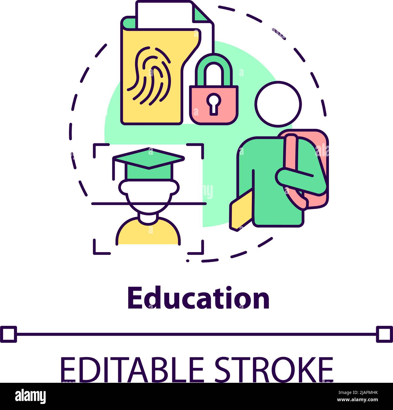 Education concept icon Stock Vector Image & Art - Alamy