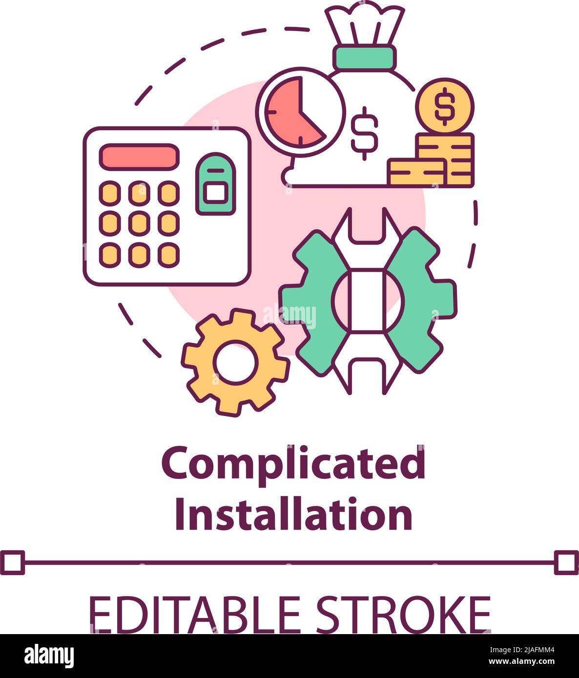 Complicated installation concept icon Stock Vector Image & Art - Alamy