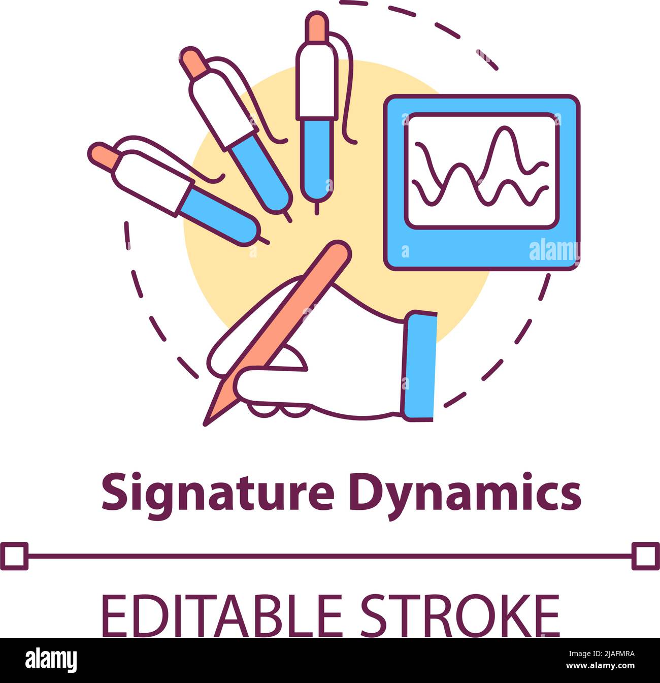 Signature dynamics concept icon Stock Vector Image & Art - Alamy