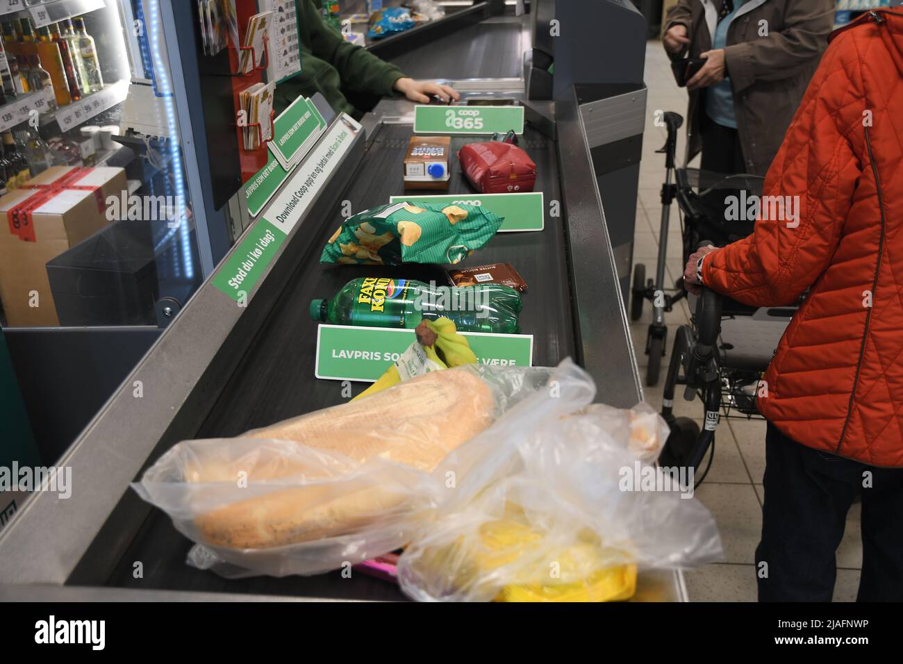 Copenhagen Denmark 30 May 2022 365 Discount Grocery Store In Danish 