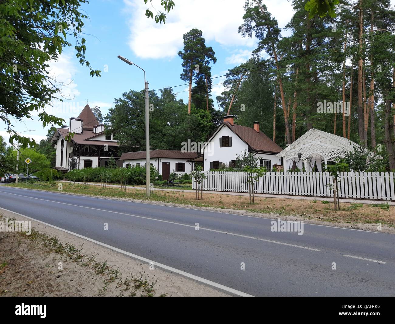 Solotcha, Ryazan, Ryazan Oblast, Russia - July 25 - 2021: Road in the village of the country Stock Photo
