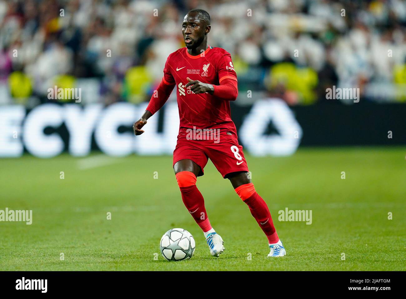 Naby Keita of Liverpool FC during the UEFA Champions League Final match between Liverpool FC and Real Madrid played at Stade de France on May 28, 2022 in Paris, France. (Photo / Magma) Stock Photo