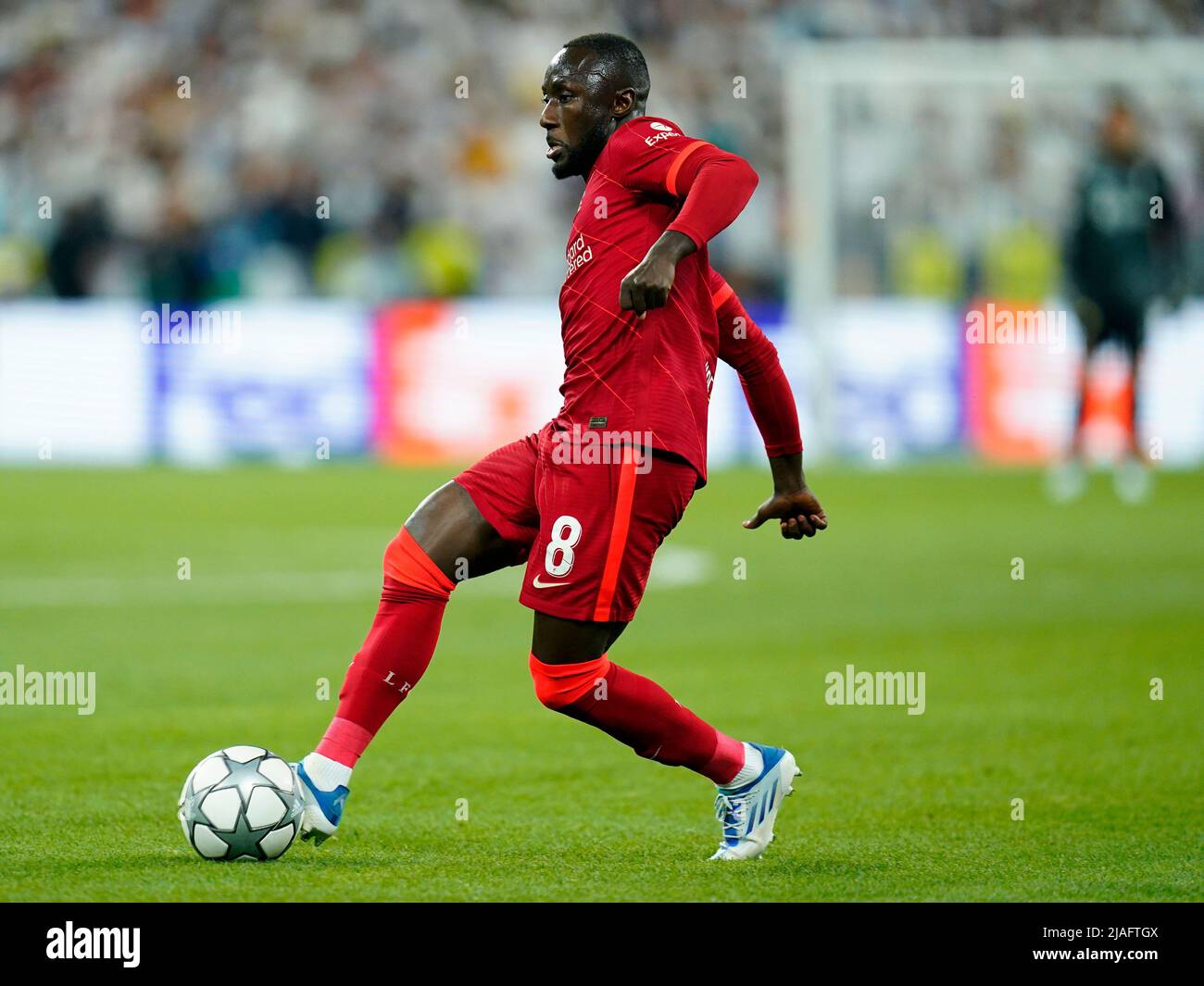 Naby Keita of Liverpool FC during the UEFA Champions League Final match between Liverpool FC and Real Madrid played at Stade de France on May 28, 2022 in Paris, France. (Photo / Magma) Stock Photo