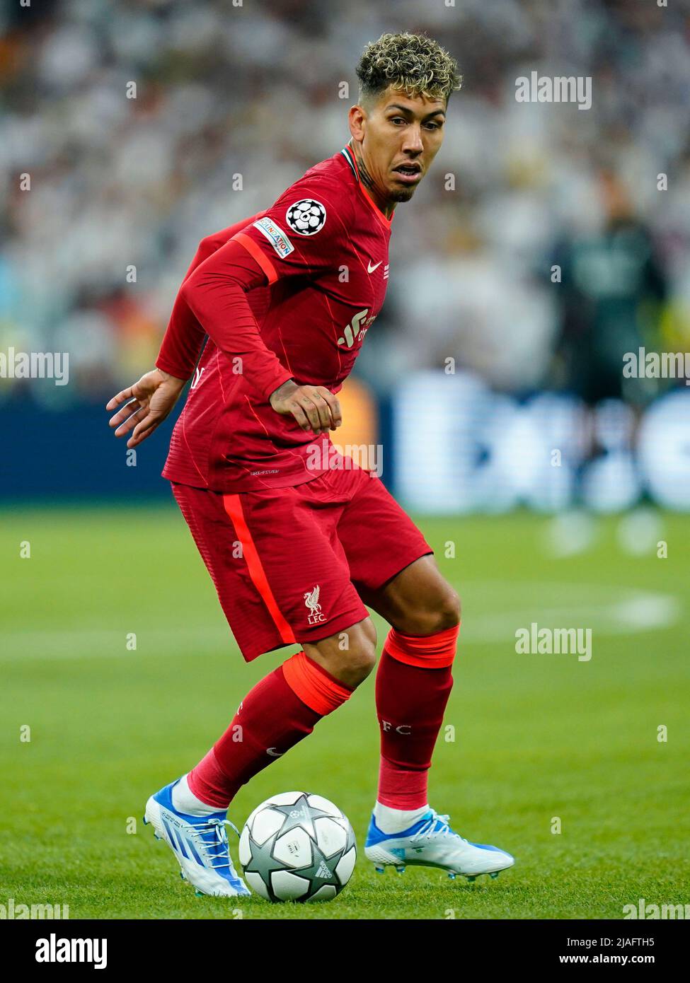 Roberto Firminho of Liverpool FC during the UEFA Champions League Final match between Liverpool FC and Real Madrid played at Stade de France on May 28, 2022 in Paris, France. (Photo / Magma) Stock Photo