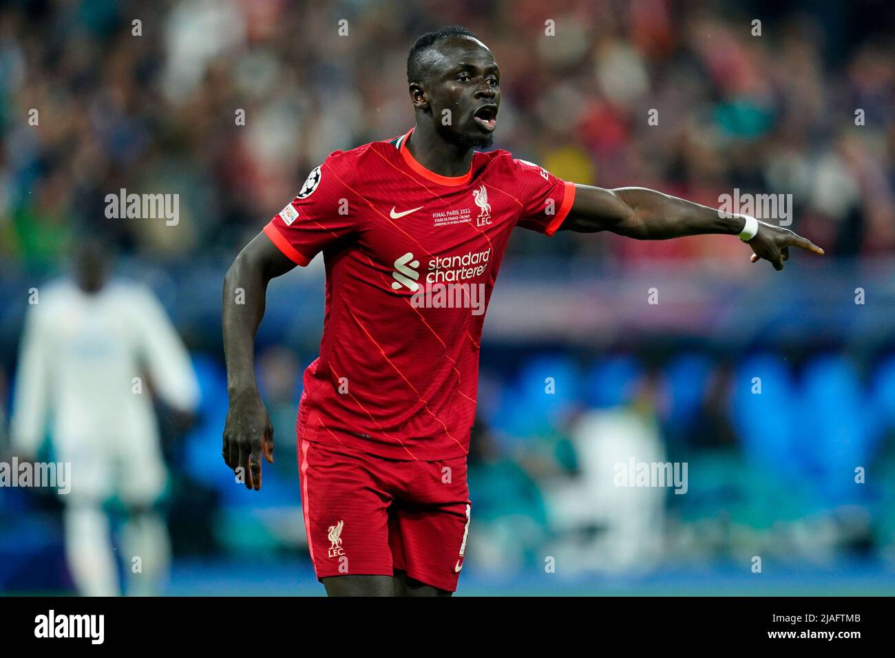 Sadio Mane of Liverpool FC during the UEFA Champions League Final match between Liverpool FC and Real Madrid played at Stade de France on May 28, 2022 in Paris, France. (Photo / Magma) Stock Photo
