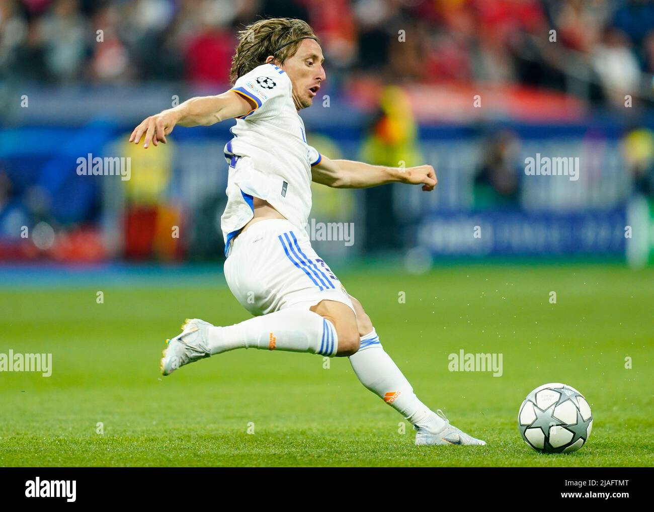 Luka Modric of Real Madrid during the UEFA Champions League Final match between Liverpool FC and Real Madrid played at Stade de France on May 28, 2022 in Paris, France. (Photo / Magma) Stock Photo