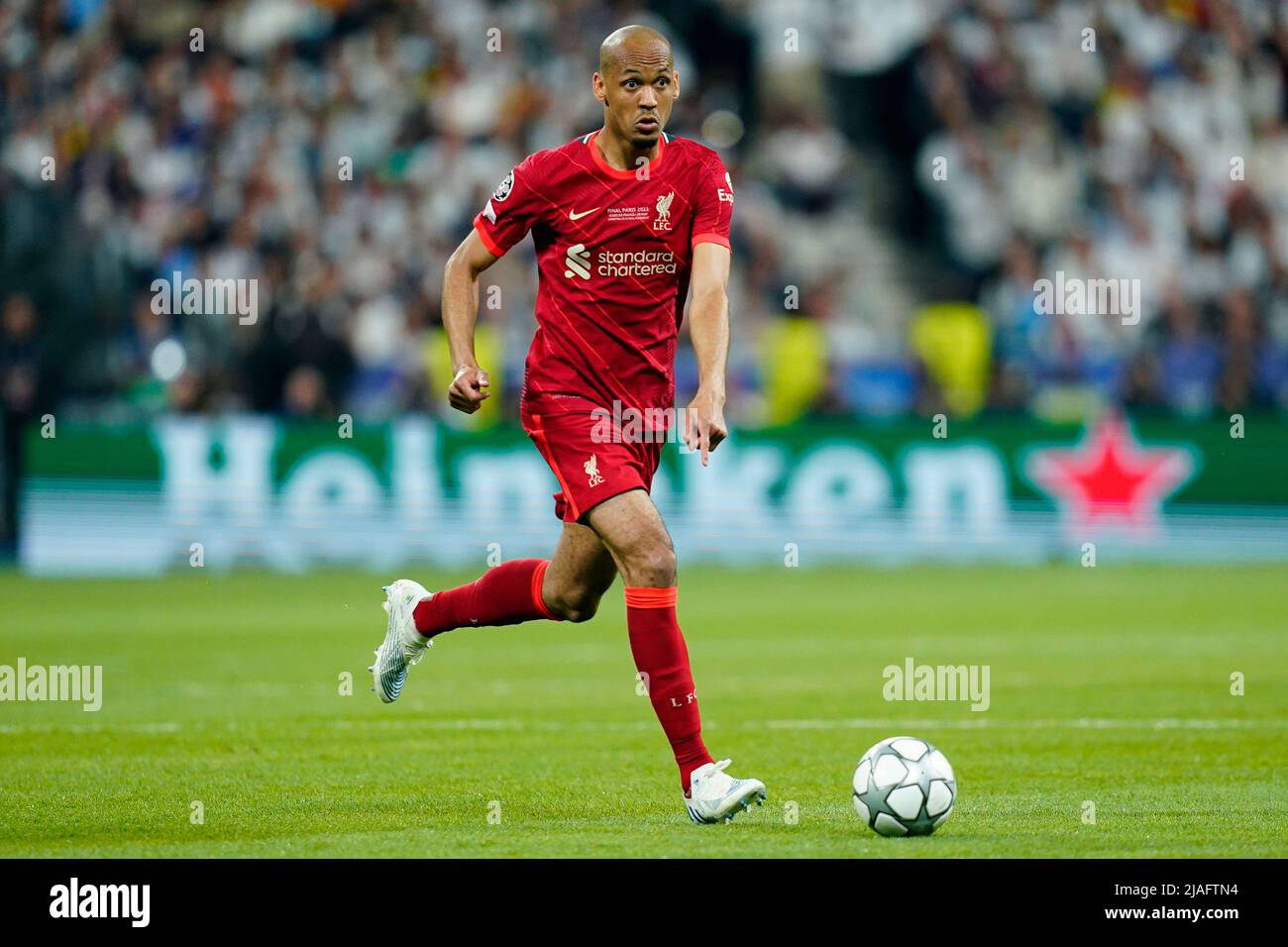 Fabinho of Liverpool FC during the UEFA Champions League Final match between Liverpool FC and Real Madrid played at Stade de France on May 28, 2022 in Paris, France. (Photo / Magma) Stock Photo