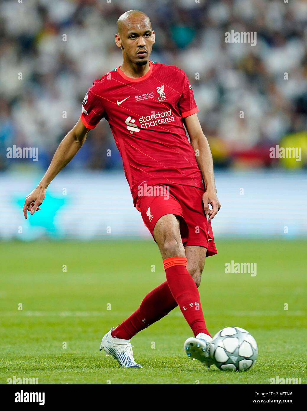 Fabinho of Liverpool FC during the UEFA Champions League Final match between Liverpool FC and Real Madrid played at Stade de France on May 28, 2022 in Paris, France. (Photo / Magma) Stock Photo