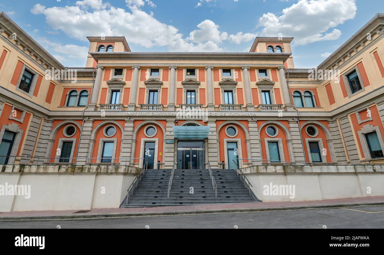Barcelona, Spain. Cartographic and Geological Institute of Catalonia - Map Library Stock Photo