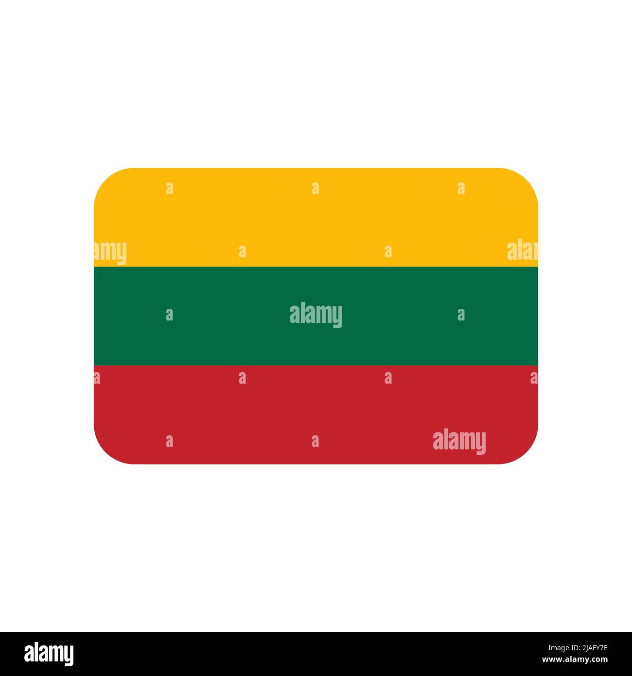 Lithuania flag vector icon on white background Stock Vector