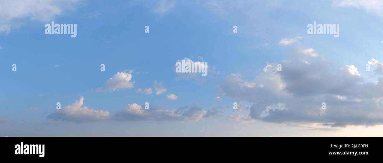 Beautiful white clouds on the blue sky Stock Photo