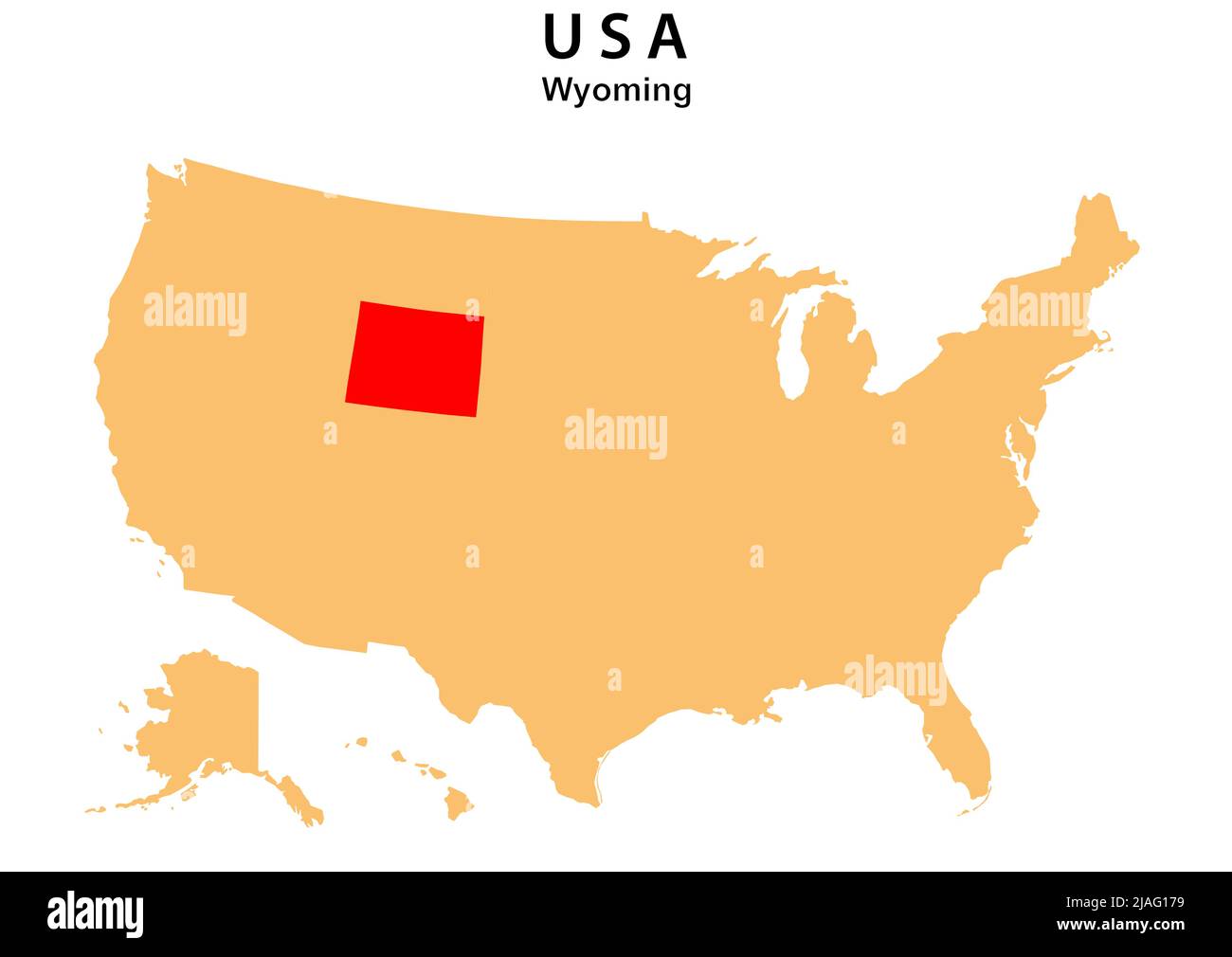 WYoming State Map Highlighted On USA Map WYoming Map On United State Wyoming State Map Highlighted On Usa Map Wyoming Map On United State Of America 2JAG179