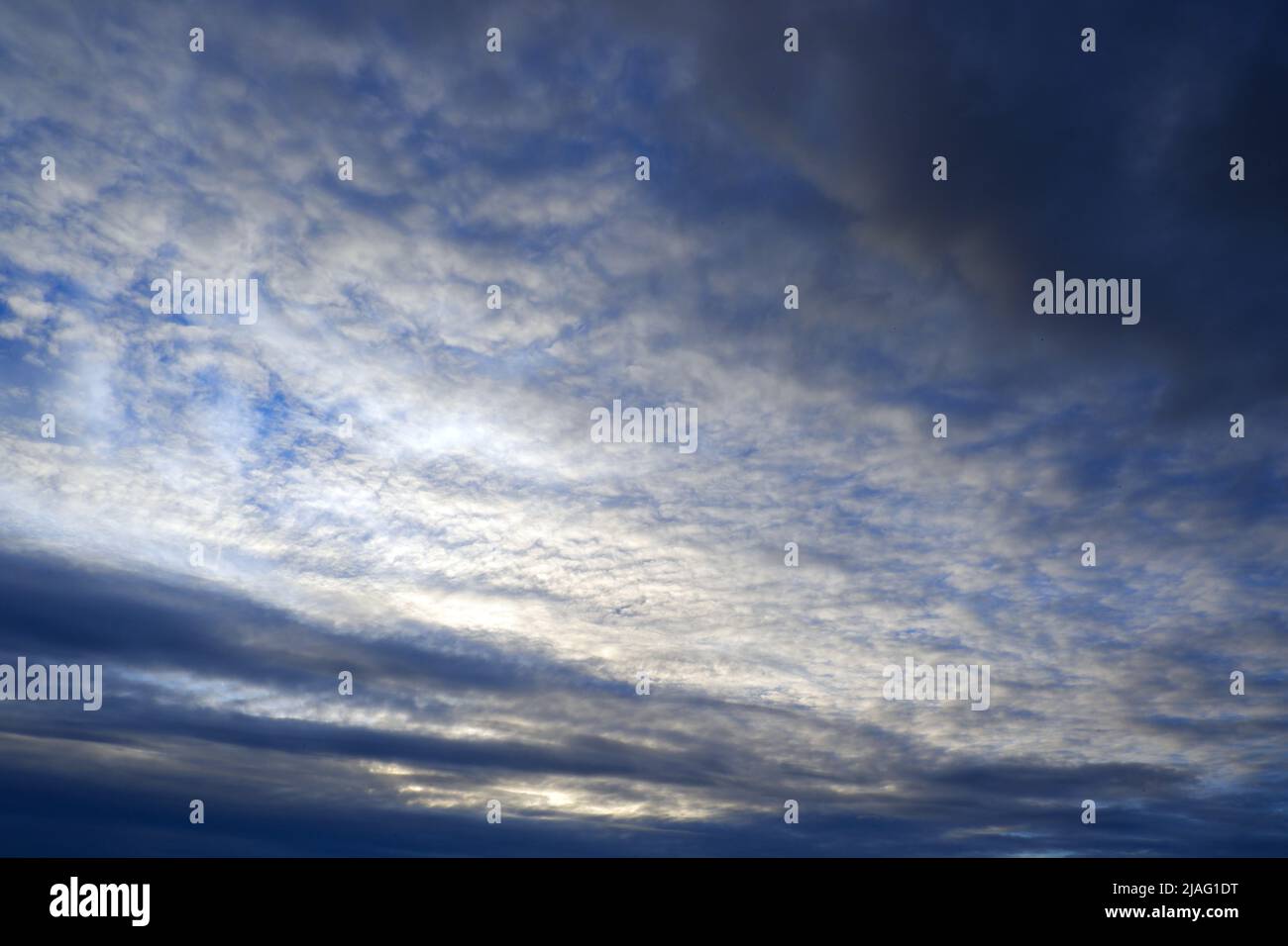 Beautiful clouds in the evening at sunset Stock Photo