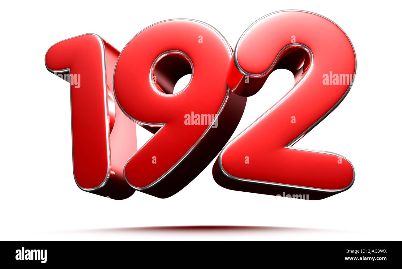 3d number 192 hi-res stock photography and images - Alamy
