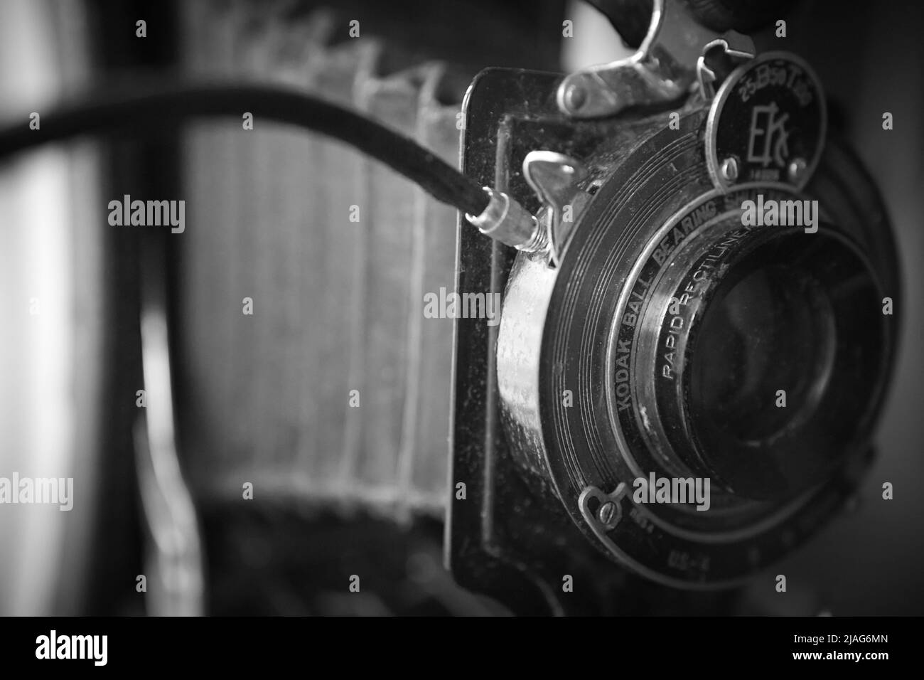 Vintage Kodak postcard camera close up Stock Photo