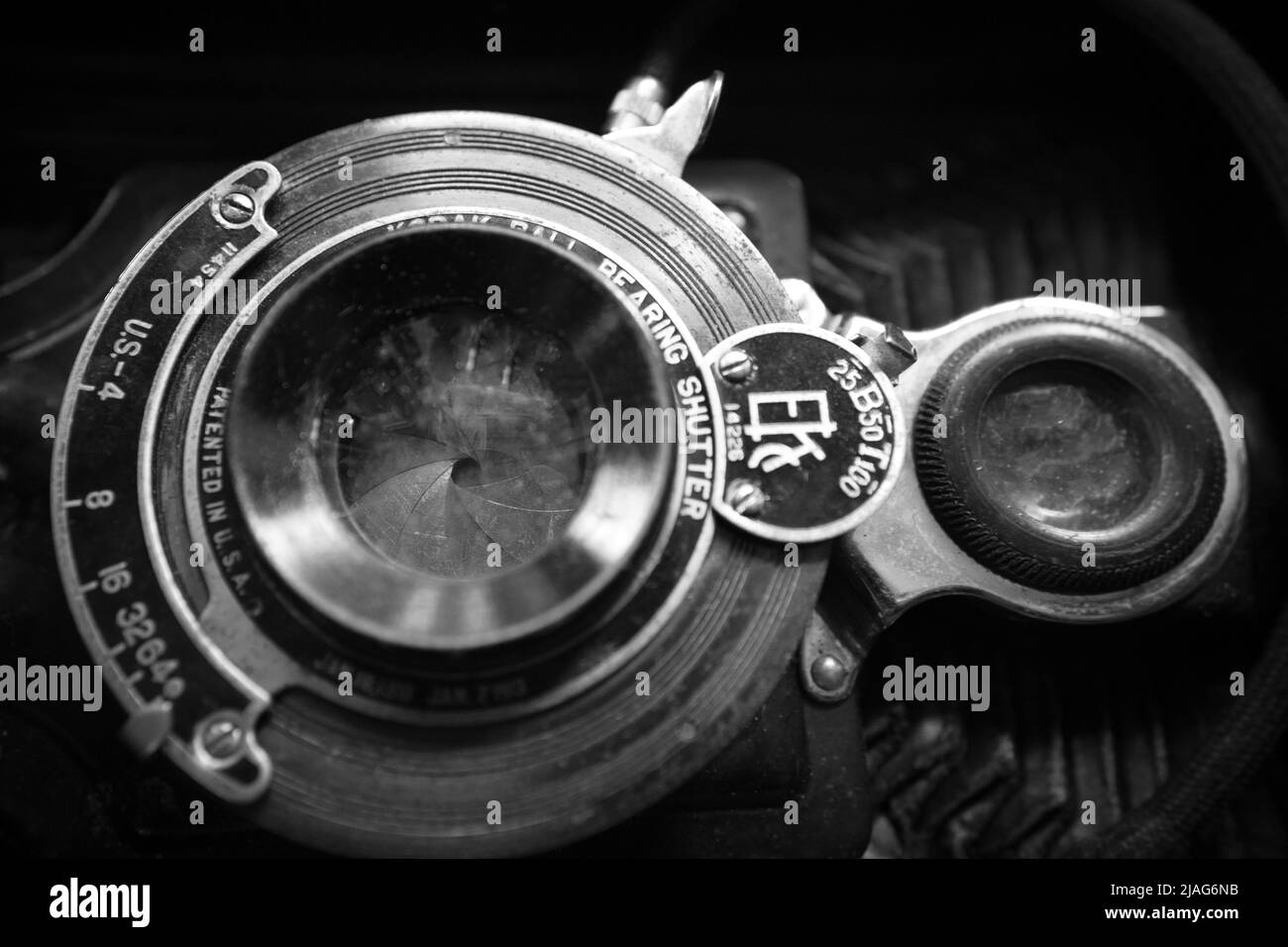 Vintage Kodak postcard camera close up Stock Photo