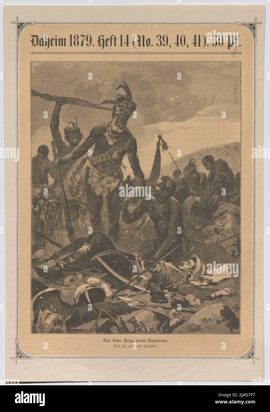 The end of Prince Louis Napoleon on the English report (from "new