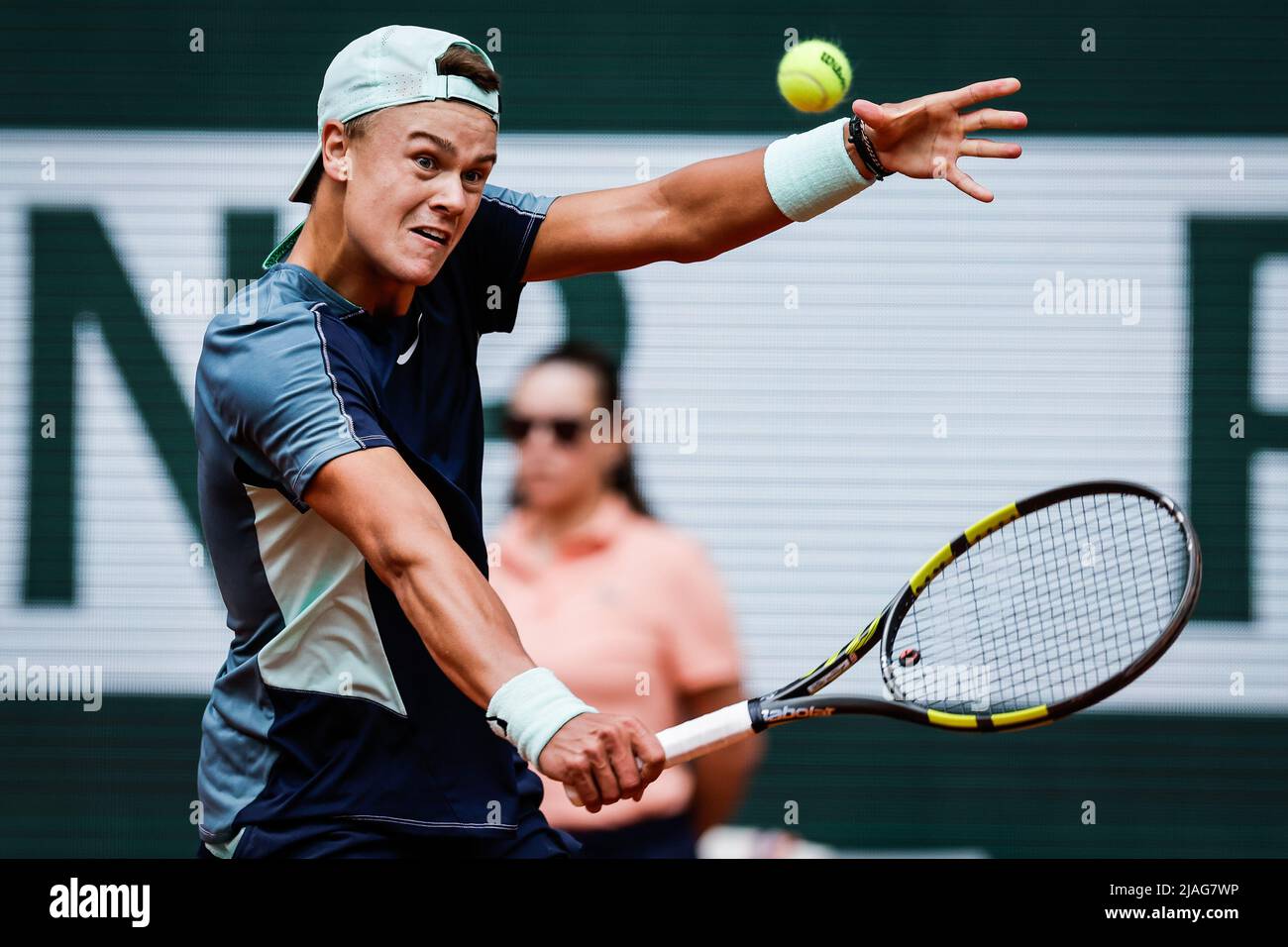 Holger RUNE of Denmark during the Day nine of Roland-Garros 2022 ...