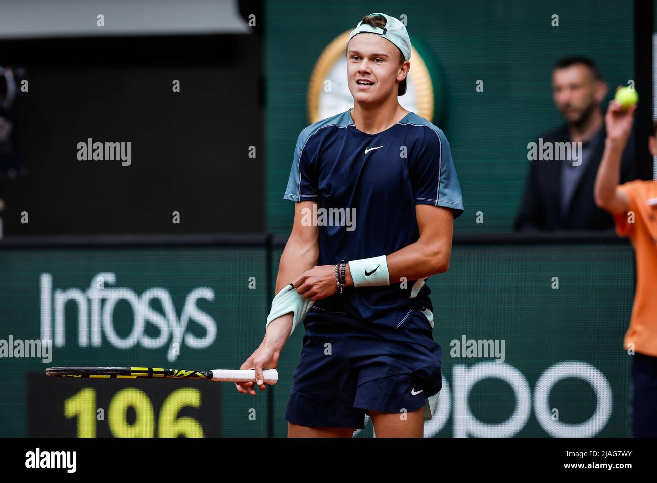 Holger RUNE of Denmark during the Day nine of Roland-Garros 2022 ...