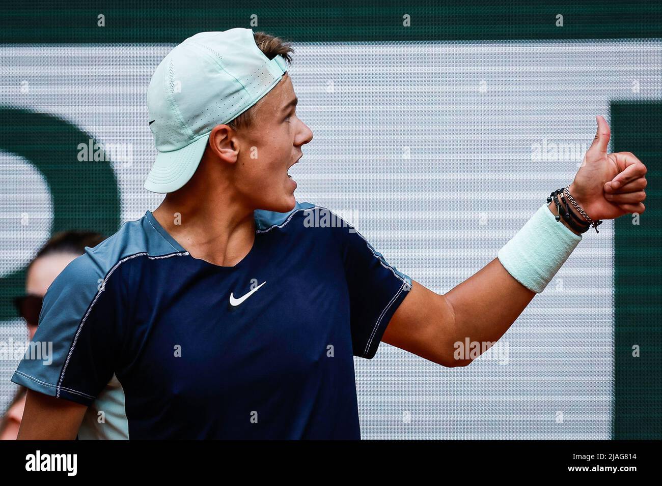 Holger RUNE of Denmark during the Day nine of Roland-Garros 2022 ...