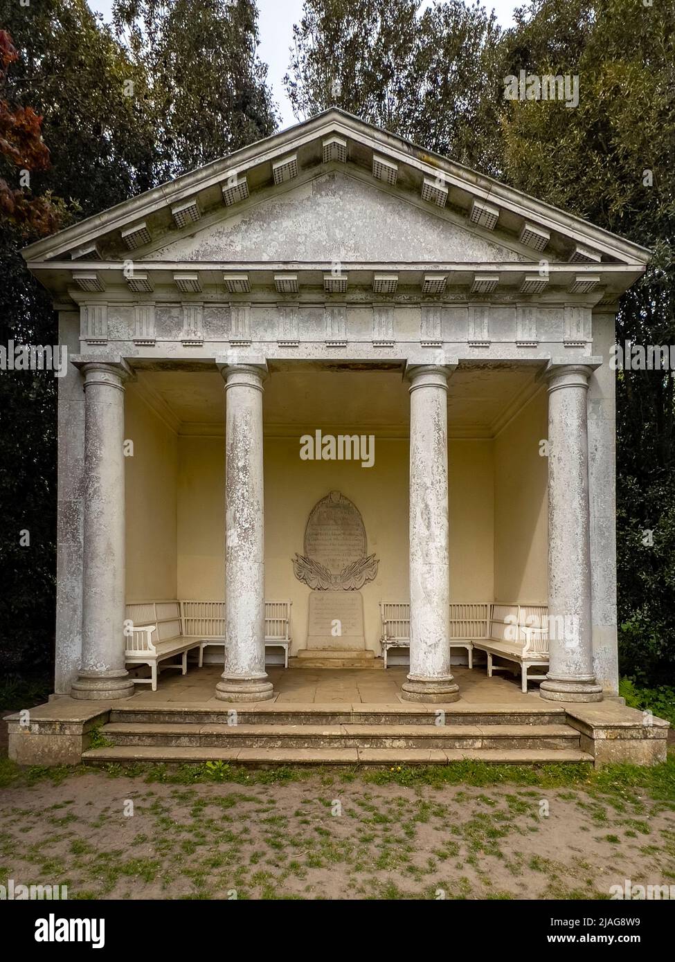 The Doric Temple in the grounds of Petworth House in West Sussex