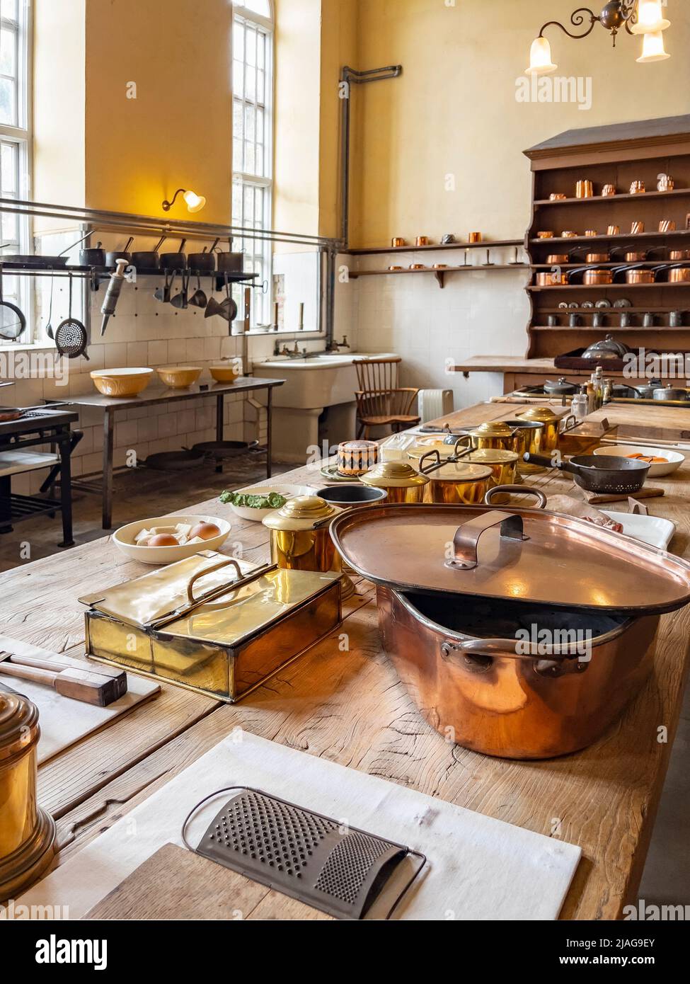 The 18th Century Kitchen at Petworth House in West Sussex, United
