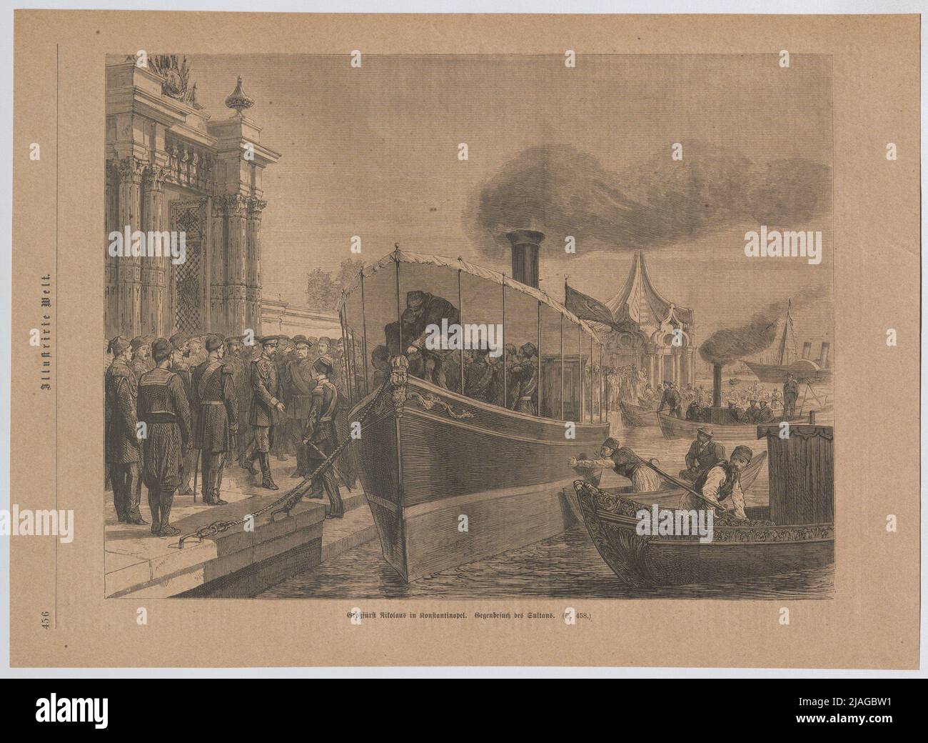 Grand prince Nicholas in Constantinople. Sultan's return visit Stock