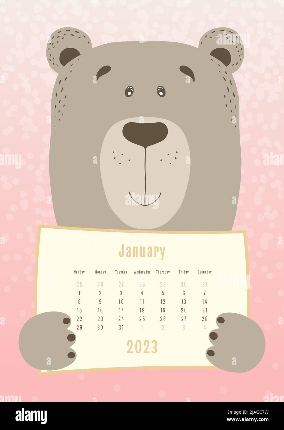 Bear calendar hi-res stock photography and images - Alamy