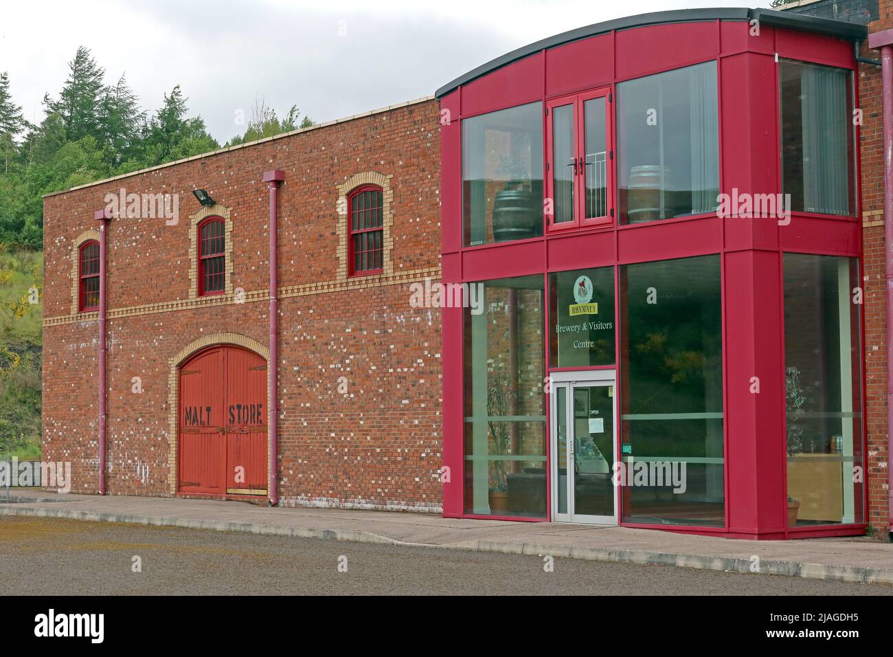 Rhymney Brewery Hop Bunker & offices -Thomas Industrial Estate, Gilchrist, Blaenavon, Pontypool , South Wales, UK, NP4 9RL Stock Photo