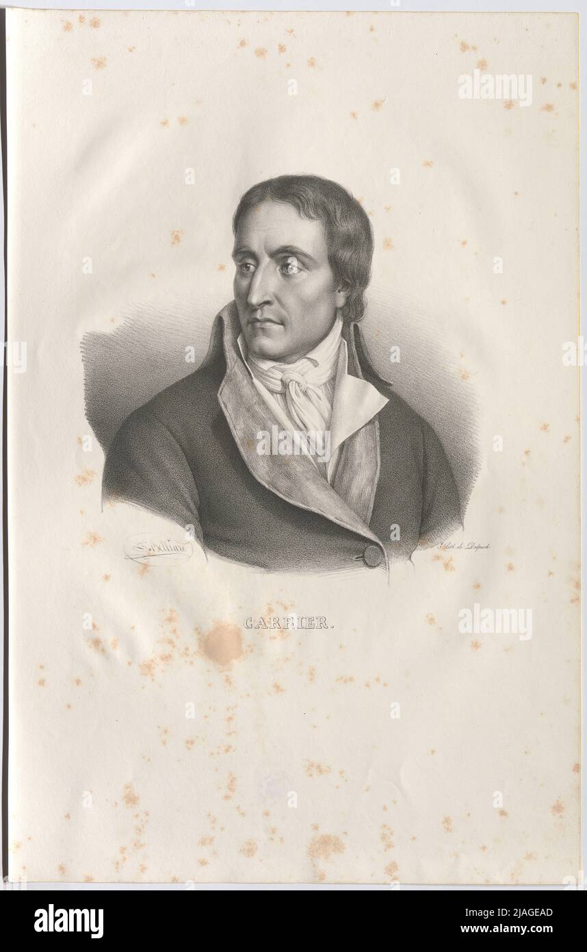 Carrier. Francois Seraphin Delpech (1778—1825), lithographer, after: Zephirin Felix Jean Marius Belliard (1798—1861), artist Stock Photo