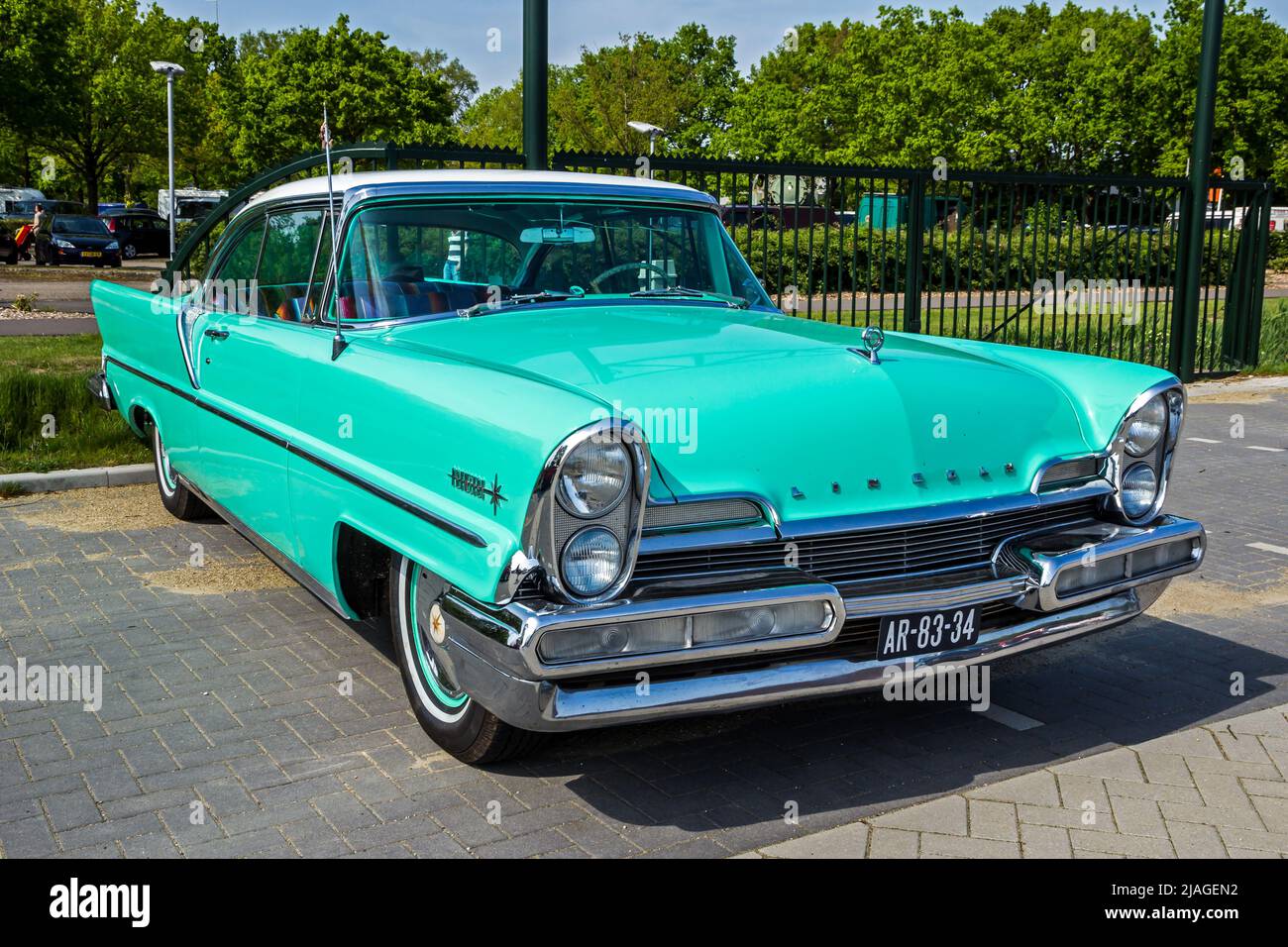 1957 Lincoln Premiere classic car at Rosmalen, The Netherlands - May 10, 2015 Stock Photo