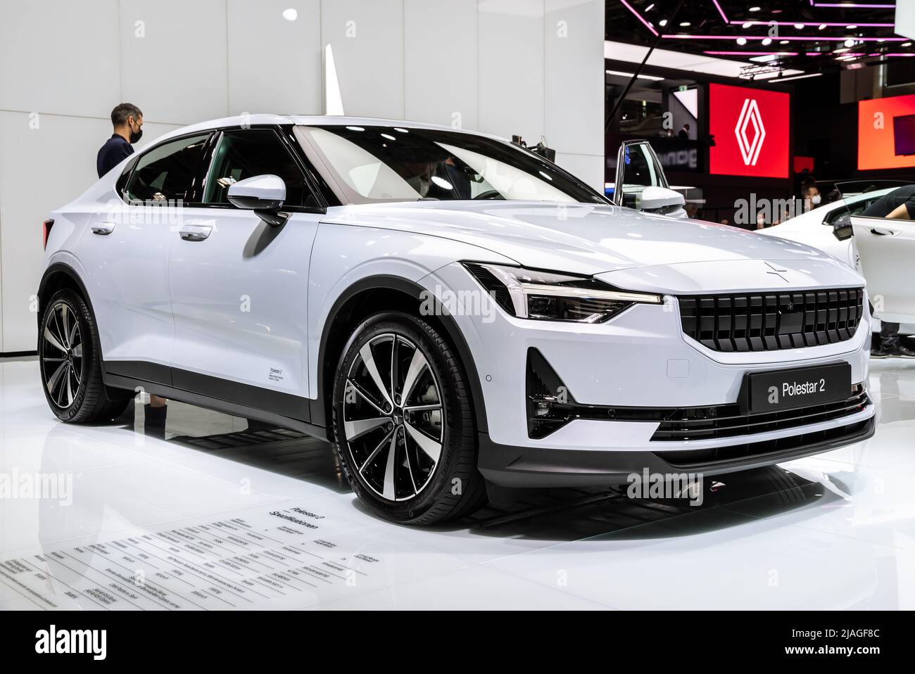 Polestar 2 electric car showcased at the IAA Mobility motor show in Munich, Germany - September 6, 2021 Stock Photo