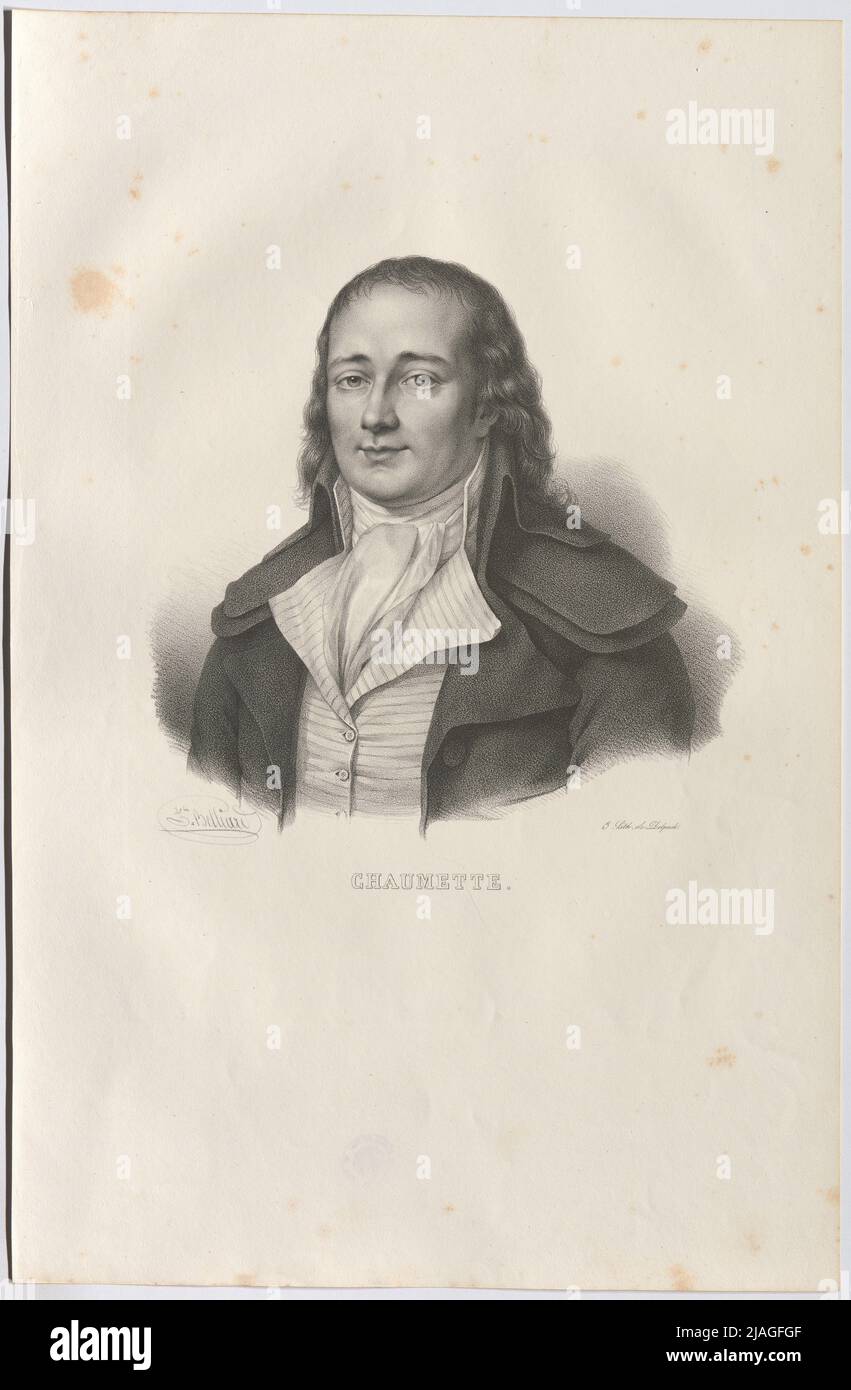 Chaumette. Francois Seraphin Delpech (1778—1825), lithographer, after: Zephirin Felix Jean Marius Belliard (1798—1861), artist Stock Photo