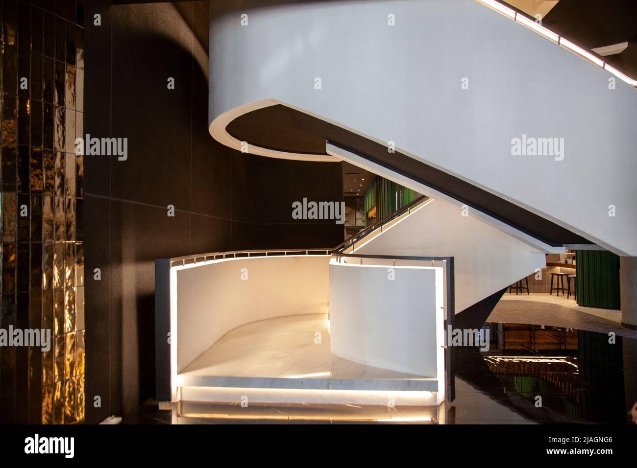 Rockefeller Hotel Reception Area Staircase on Ground Floor,- Cape Town, South Africa Stock Photo